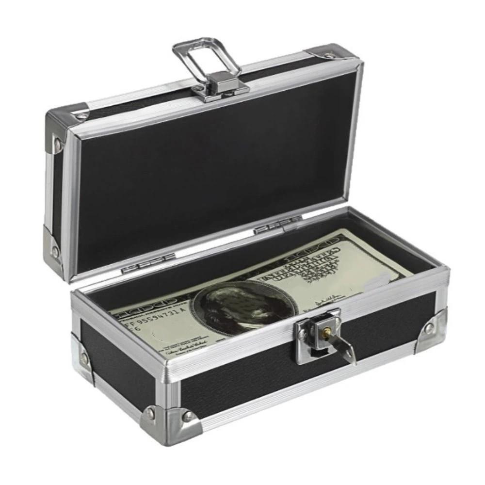Lockable Design Aluminum Suitcase Drop-Resistant Metal Briefcase Jewelry Storage