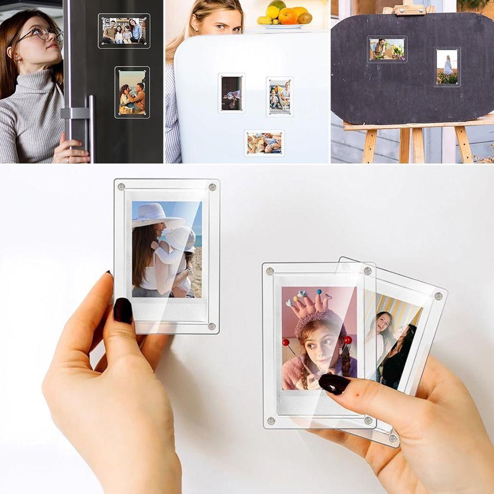 Acrylic Picture Frame Double Sided Fridge Magnetic Frame Accessories Magnetic Picture Frame