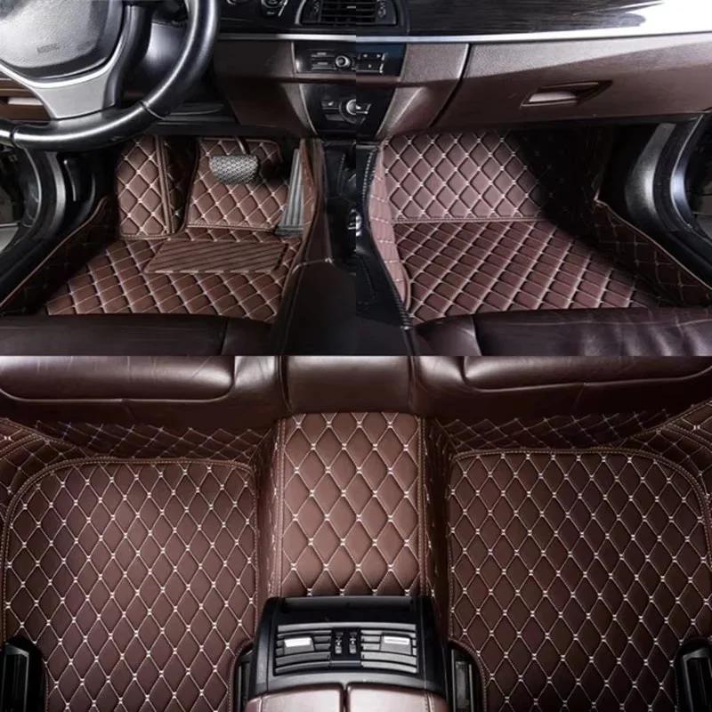Автомобильные коврики с кожей, подходящие для MITSUBISHI Pajero 4 2007-2017, Аксессуары для ковриков пола салона автомобиля
