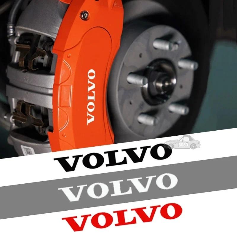 6 шт. Наклейки на тормозные суппорты Volvo Водонепроницаемые Термостойкие Виниловые Наклейки Для XC40 XC60 XC90 S60 Автомобильный Декор Ступицы Колеса Аксессуар