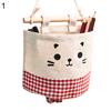 Cartoon Cotton Linen Sundries Wall Wardrobe Hanging Organizer Storage Bag Pouch