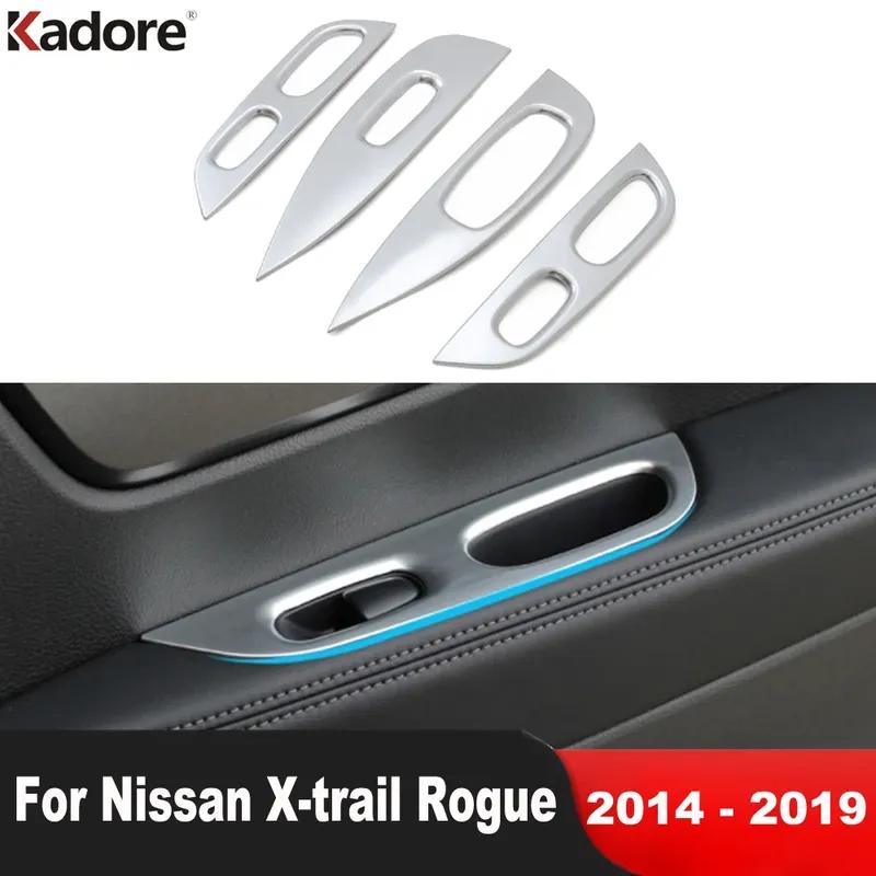 For Nissan X-Trail Rogue T32 2014-2018 Matte Car Door Armrest Window Switch Button Panel Cover Trim Interior Accessories
