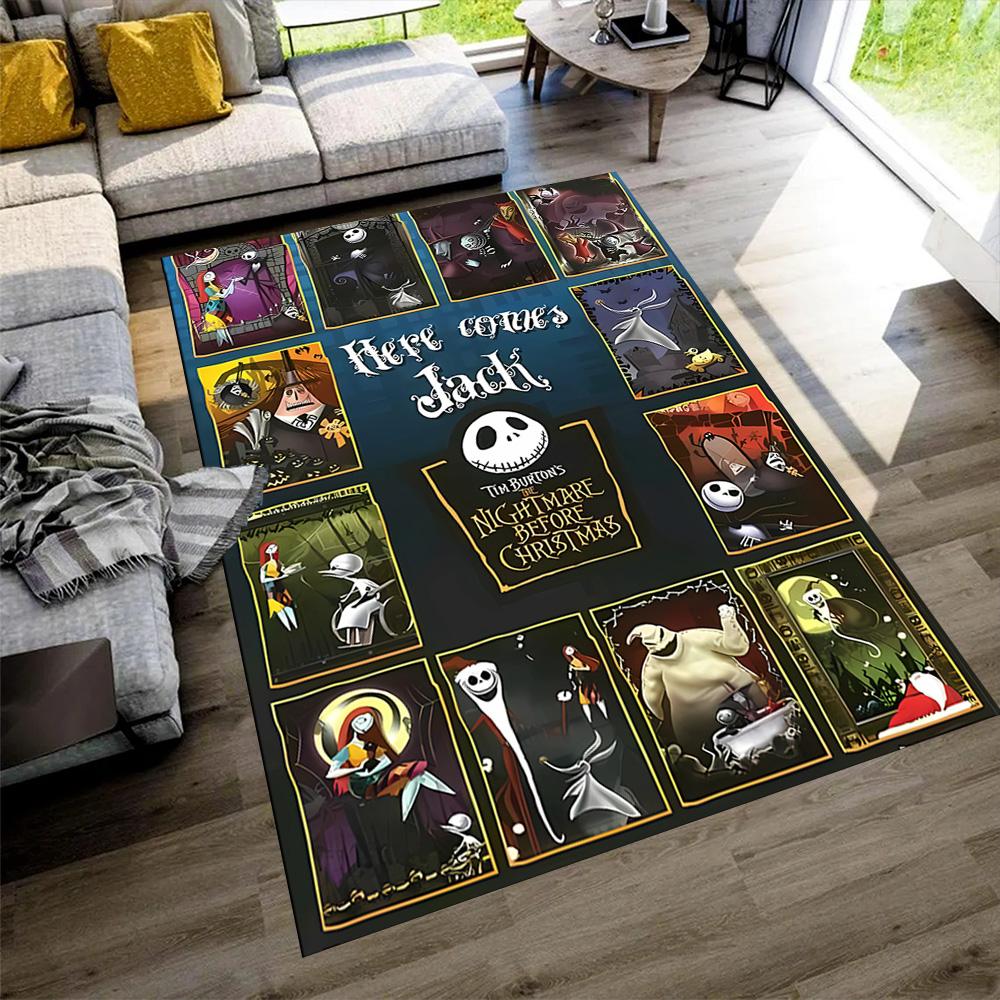 Jack Skellington Floor Mat Perfect for Decorate room Hallway Kitchen Entryway Antislip Carpet Decorate Offices Perfect Gift for Friends & Family