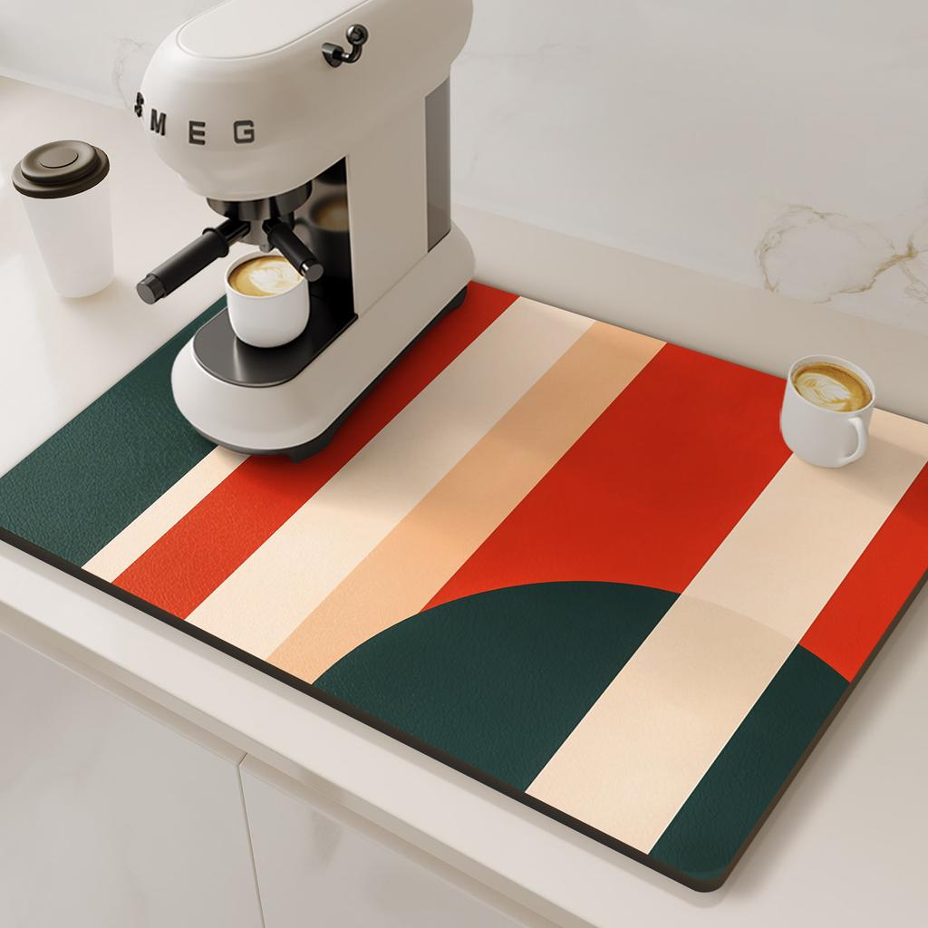 Коврик для кофемашины, дренажный коврик для кухни, нескользящие коврики для сушки посуды, быстросохнущий коврик для стола, подставка под столовые приборы, посуда