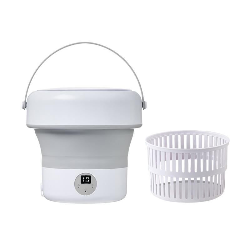 Compact Folding Mini Washing Machine for Students - Perfect for Underwear and Socks.