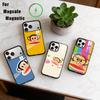 Чехол для телефона Paul Frank для iPhone 17, 16, 15, 14, 13, 12, 11 Plus, Pro, магнитный, с поддержкой беспроводной зарядки Magsafe