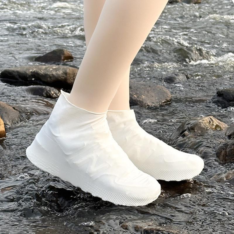 Резиновые латексные чехлы для обуви от дождя, многоразовые, утолщенные, сапоги от дождя – противоскользящие, портативные для походов на открытом воздухе и путешествий