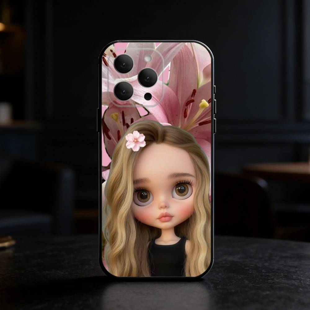 Модная кукла B-blythe Чехол для телефона Силиконовый черный Мягкий Для IPhone 17,16,15,14,13,12,11,SE,Plus Pro Max