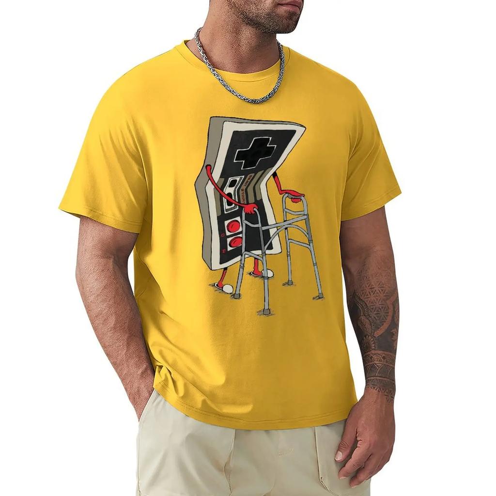 Old School T-shirt Men Video Game T Shirt Vintage Graphic Tops & Tees 80s Retro Designer TShirt Streetwear 100% Cotton