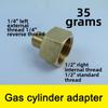 For camping stove gas adapter set 4 pieces brass 12 turn right 14 turn left suitable for multiple outdoor gas appliances