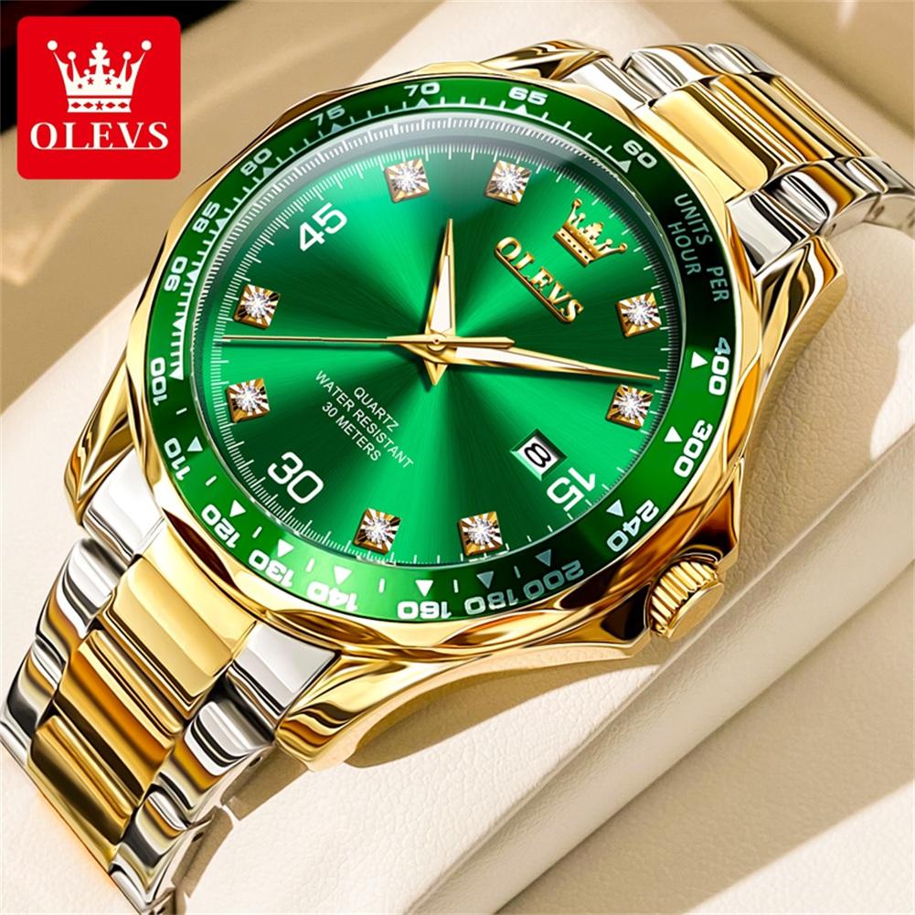 Новые лучшие мужские часы Green Water Ghost Кварцевые светящиеся мужские часы