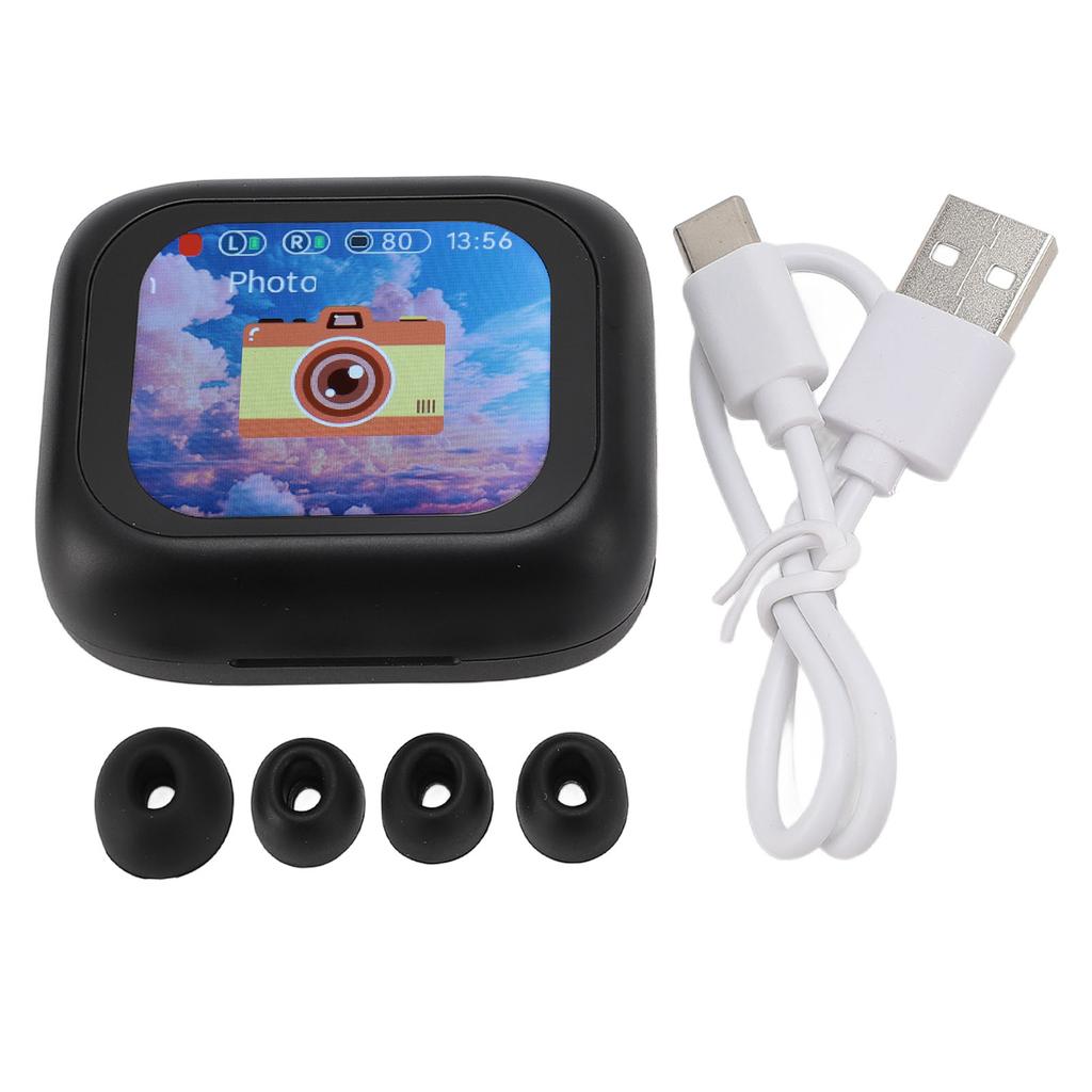 Беспроводные наушники Bluetooth ANC+ENC с шумоподавлением, цветной сенсорный экран, управление Bluetooth