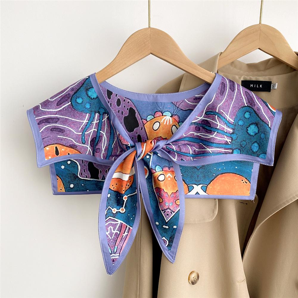 Silk Scarf Shawl for Women - Versatile Double-Layer Neck Protection for Spring, Autumn, and Summer