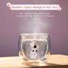 Креативная двухслойная кофейная кружка с милым медведем, двойная стеклянная чашка, картонная чашка для молока с изображением животных, женская милая кошка, утка, собака, подарок, Рождественский подарок