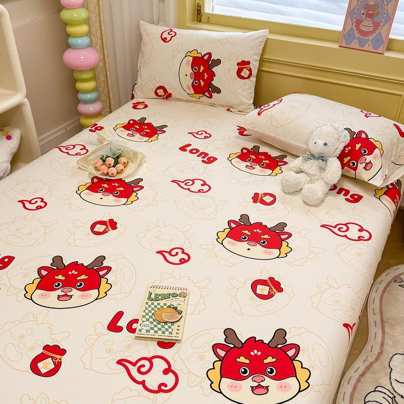 100% хлопок простыня на резинке для взрослых и детей покрывало в мультяшном стиле простыня мягкая защита для матраса sabanas (Нет наволочки)