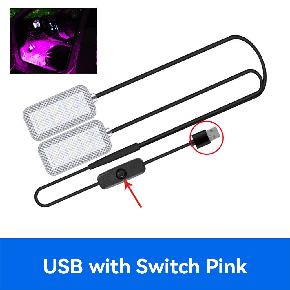 2 шт./компл. 12 В/5 В USB светодиодная подсветка салона автомобиля, подсветка для создания атмосферы, окружающего настроения, подсветка для ног, USB-зажигалка, декоративная лампа, автомобильные аксессуары