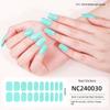 New Solid Color Simple Semi-cured Nail Stickers 20 Finger Gel Nail Stickers