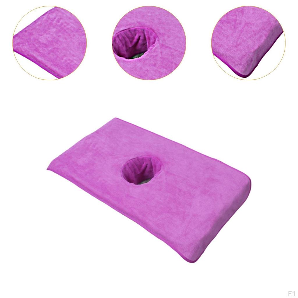 Полотенце для массажного стола, подушка для лица с отверстием, моющийся защитный чехол для кровати в СПА-салоне,