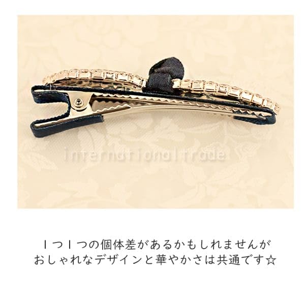 Заколка для волос, заколка-зажим из ленты, сверкающая бижутерия, заколка для волос, украшение для волос со стразами, симпатичная корейская серая 1 шт. [Schicksal.]