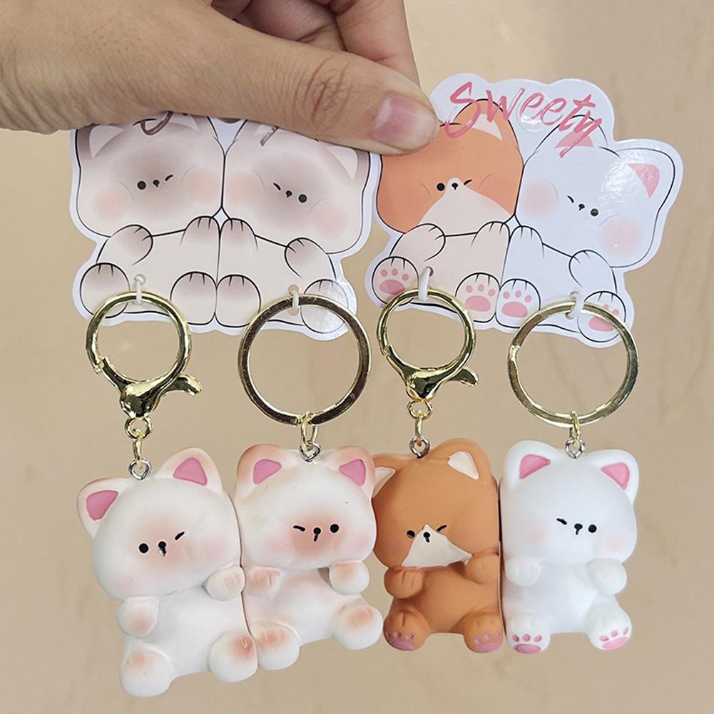 Милый мультяшный брелок для ключей, пара влюбленных, парный брелок, брелок, милый кулон на День святого Валентина, подарок Je O5V0