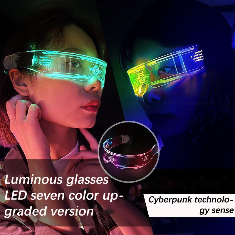 Luminous Decorative Glasses Neon Party Decoration Led Sunglasses For Nightclub Dj Dance Music Festival Rave