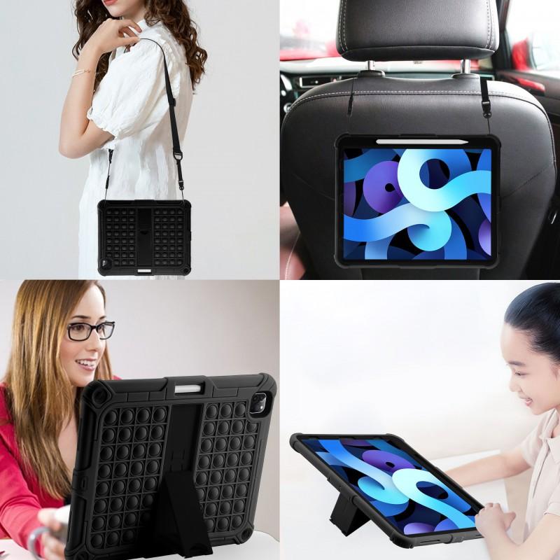 Silicone IPad Pro 12.9 Case With Built-in Stand 10th Gen Air 11 Inch Shockproof Protective Cover