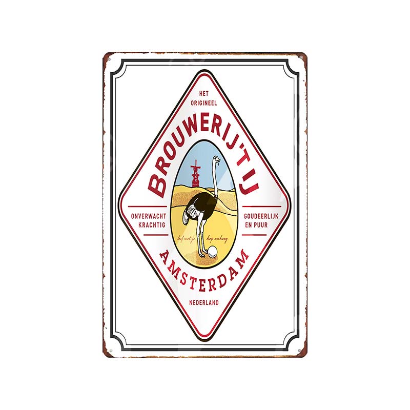 Голландское пиво BROUWERIJ’TIJ Винтажные металлические жестяные знаки Таблички Для Стены Бар Паб Искусство Кухня Кофе Домашний Декор 30X20СМ DU-9096B