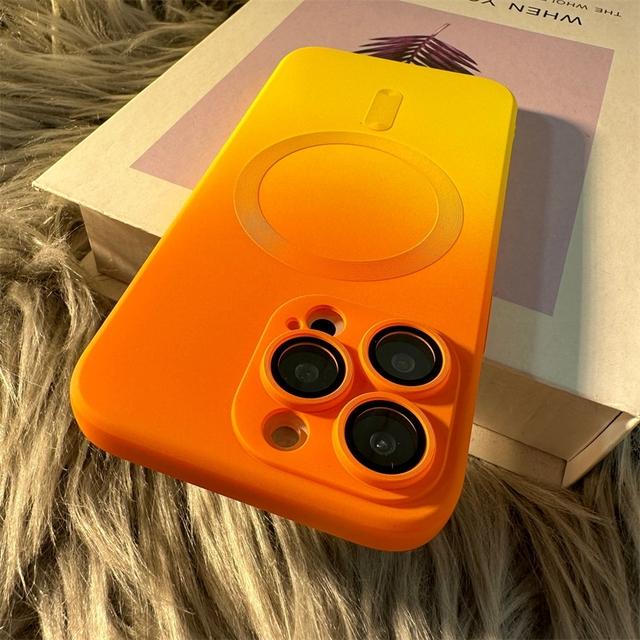 Роскошный чехол Magsafe Wireless Charge Gradient Pattern для iPhone 11 12 13 14 Pro Max Plus, мягкий магнитный силиконовый чехол