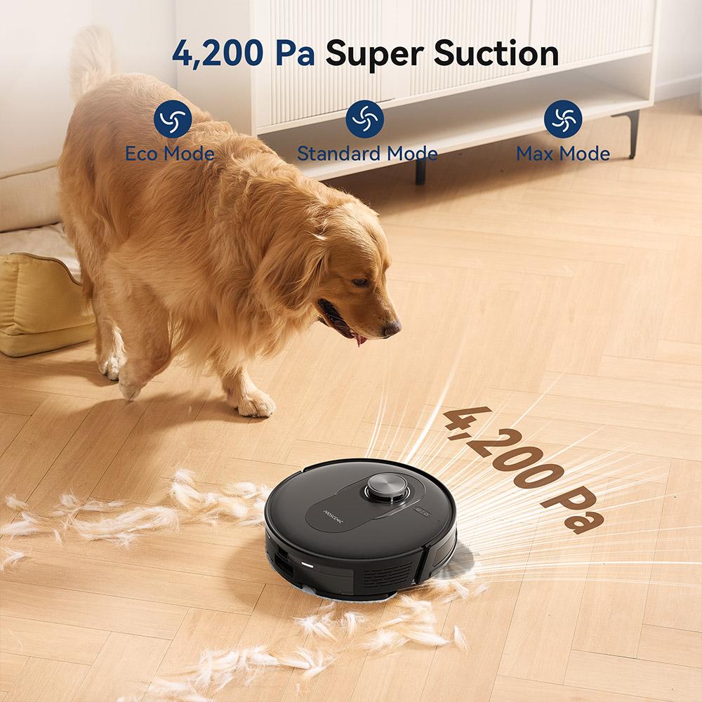 Proscenic Q8 Max Robot Vacuum and Mop Combo with Self-emptying Station, Max 4200Pa Suction, 200min Runtime