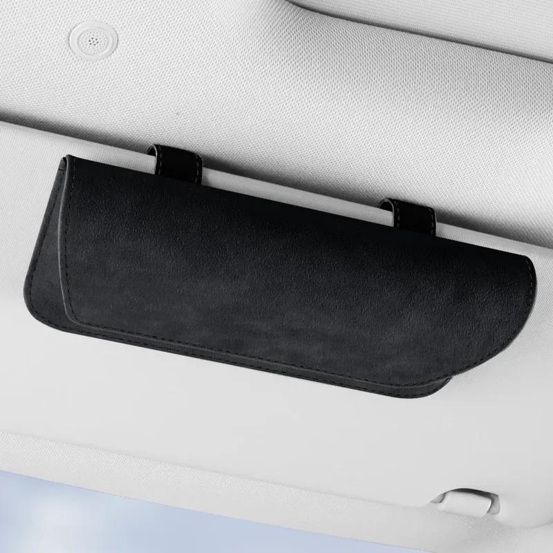 Car Universal Eyeglasses Case Sun Visor Eyeglasses Case For glasses Small Cards And Other Items  accessories