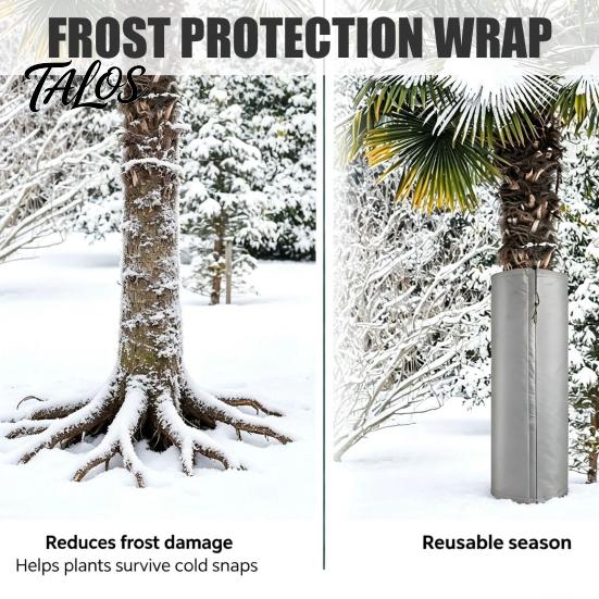 Palm Tree Protection Protector, Aluminum Foil Wrap, Trunk Guard with Oxford Cloth Wrap Drawstrings, Winter Insulation Cover for Outdoor Garden