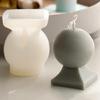 Формы для свечей, формы для литья из смолы, DIY 3D силиконовые формы, шарообразные формы для свечей
