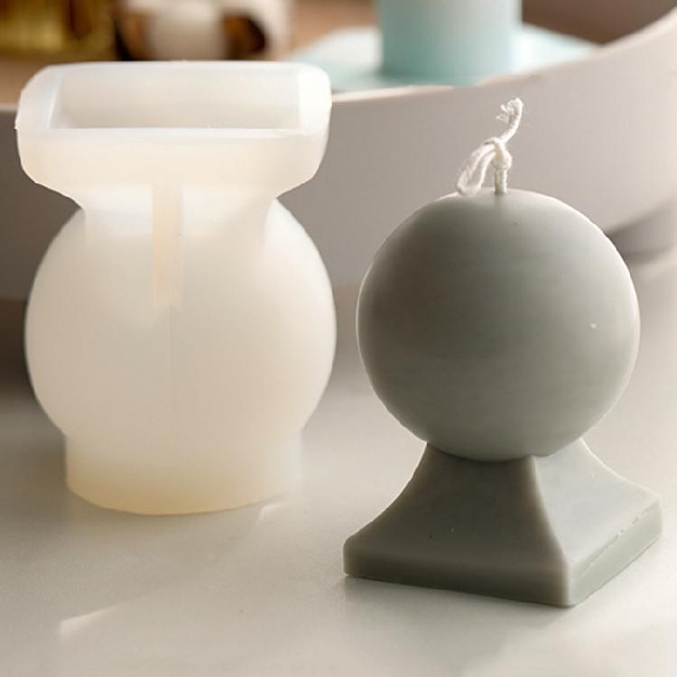 Формы для свечей, формы для литья из смолы, DIY 3D силиконовые формы, шарообразные формы для свечей