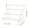 3-5 Tier Acrylic Display Stand Transparent Ladder Display Riser Rack For Cupcake Perfume Jewelry Doll Figures Décor Organizer