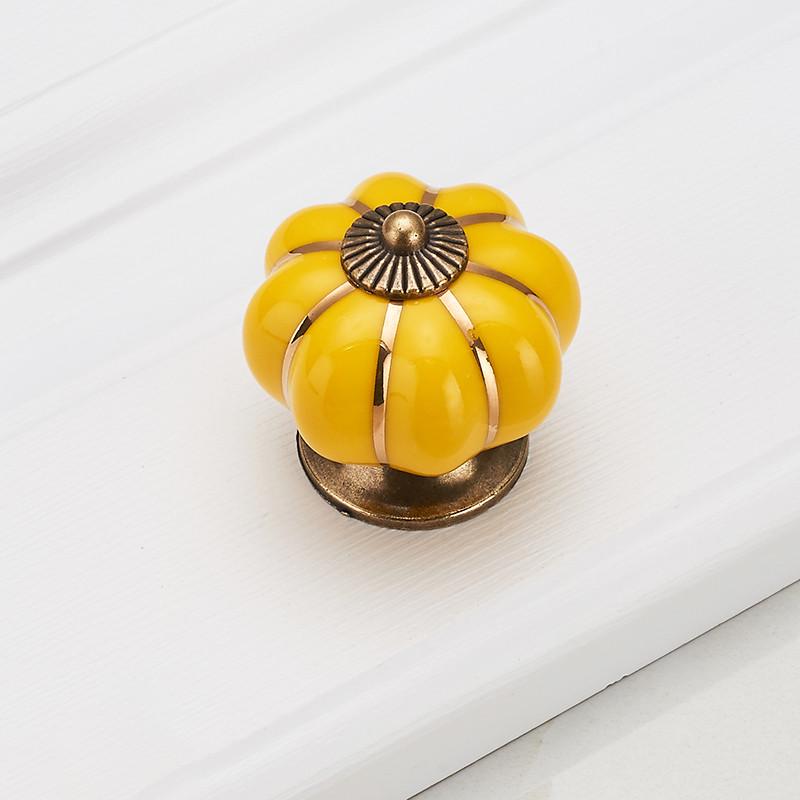 Pumpkin Ceramic Handles 40mm Drawer Knobs Cupboard Door Pulls Furniture Handle