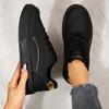 Модная женская повседневная обувь 2025 Новая роскошная повседневная обувь на плоской подошве Женские кожаные кроссовки для ходьбы на шнуровке Толстая подошва Уличная модная обувь