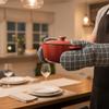 1 Pair Non-slip Kitchen Microwave Gloves Cotton Lining Heat Insulated Gloves Oven Gloves  Pot Lid