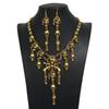 Halloween Necklace Earrings Set Skull Tassels Exaggerated Necklaces Earrings Fashion Jewelry Set