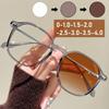Fashionable Pochromic Myopia Glasses for Men Women Vintage Outdoor Anti-UV Glasses Trendy Square Minus Diopter Eyeglasses