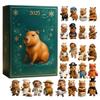 Xmas Advent Capybara 2D Acrylic Decoration 24 Days Holiday Capybara Ornament Countdown Calendar designed for Home Xmas Tree Car