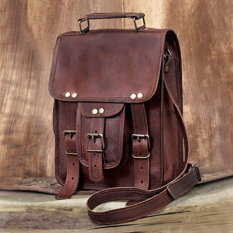 Genuine Leather Satchel Bag iPad Bag Shoulder Bag for Men & Women Gift for Men Office Bag Work Rustic Bag Satchel
