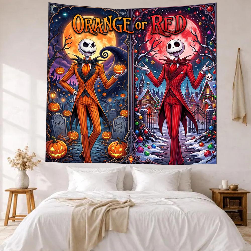 Christmas Nightmare Wall Decor Tapestry Art For Pet Memorial Birthdaywedding Party Backdrop Family Gift