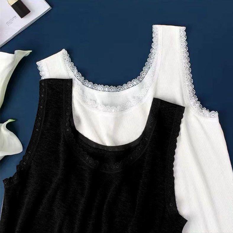 Летний тонкий жилет-комбинезон из модала с резинкой и женским кружевным цветочным узором, облегающий крой для верхней и нижней одежды, а также в качестве базового жилета