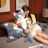 50/80cm Children's Toys Different Pupil Shark Cat Stuffed Toy Doll Super Soft Cute Cat Doll Girl Sleeping Pillow