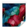 Ink Wallpaper Turquoise, Navy Blue and Pink for Living Room and Bedroom 50x1000