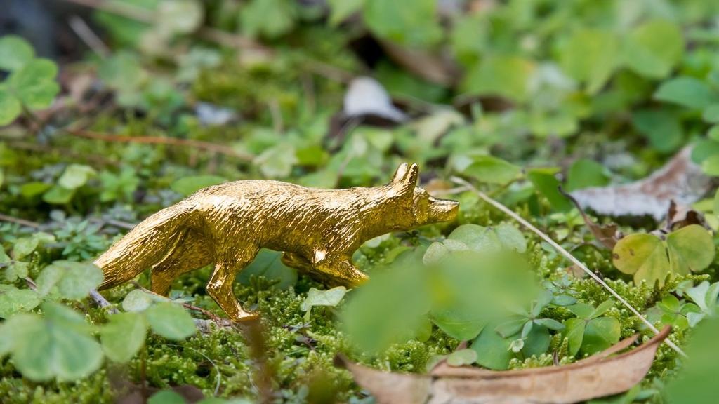 Коллекция британских художественных фигурок животных Fox, позолоченных в 22 карата