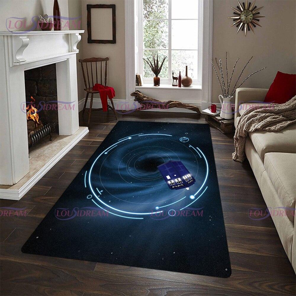 Тайный доктор. Коврик из серии «Доктор ТВ» для спальни, 3D ТАРДИС с принтом, большой ковер для зала, напольный ковер для гостиной, ковер для комнаты, декор