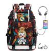 Camouflage Backpack Student Bookbag Multifunctional USB Charging Football Star Print Travel Daypack Lightweight Casual Men's Backpack
