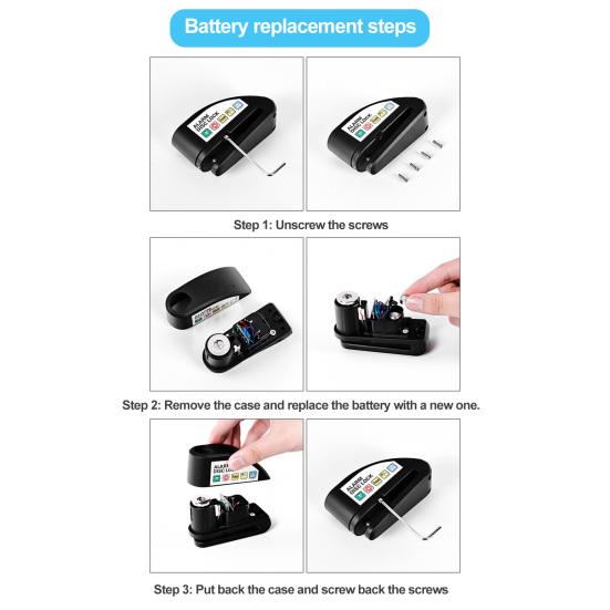 Bike Disc Brake Lock with Warning Rope High Decibels Anti-Theft Alarm Heavy Duty