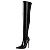 Thigh High Boots For Women 2024 Sexy Point Black Heeled Winter Women's Over the Knee Boot Long Party Fetish Dance Shoes Lady